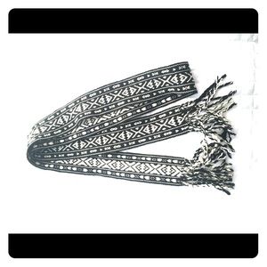 J.Crew cream and black belt